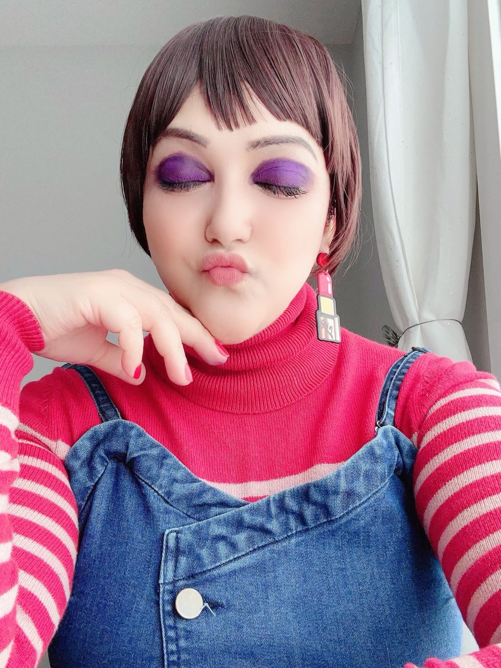 Purplelicious Wink: Unleashing the Quirkiness of Purple Eyeshadow in&nbsp;Style!