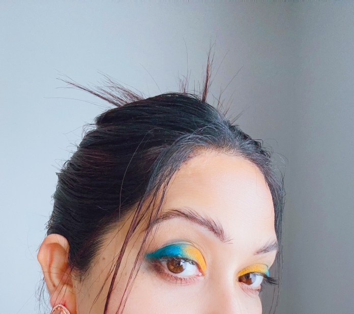 Pairing Bright BLUE AND YELLOW EYESHADOW for a Head-Turning Look
